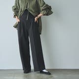 BLACK | イージービューティー裏起毛ワイドパンツ（WEB限定サイズ） | coen【women】