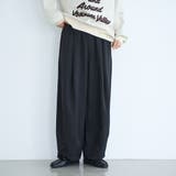 BLACK | ウールライクイージーカーブパンツ | coen【women】