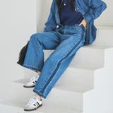 COBALT | 【スタイルアップ叶う】サイドラインカットオフバギーデニムパンツ | coen【women】