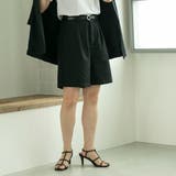 BLACK | 綿麻タックショートパンツ | coen OUTLET