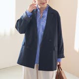 リネンライク ダブルブレストテーラードジャケット | coen【women】 | 詳細画像1 