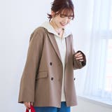 リネンライク ダブルブレストテーラードジャケット | coen【women】 | 詳細画像12 