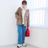 リネンライク ダブルブレストテーラードジャケット | coen【women】 | 詳細画像8 