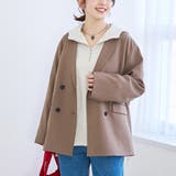 MOCA | リネンライク ダブルブレストテーラードジャケット | coen【women】