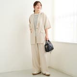 リネンタッチ半袖シャツジャケット | coen【women】 | 詳細画像12 