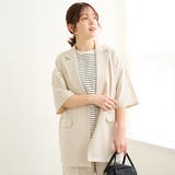 リネンタッチ半袖シャツジャケット | coen【women】 | 詳細画像15 