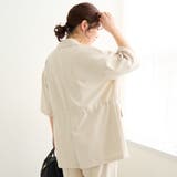 リネンタッチ半袖シャツジャケット | coen【women】 | 詳細画像16 