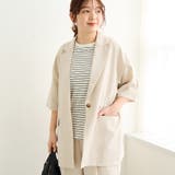 NATURAL | リネンタッチ半袖シャツジャケット | coen【women】