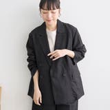 BLACK | 【接触冷感】リネンレーヨンテーラードジャケット | coen【women】