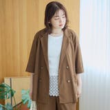 リネン混 カノコ半袖テーラードジャケット | coen【women】 | 詳細画像21