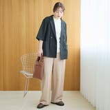 リネン混 カノコ半袖テーラードジャケット | coen【women】 | 詳細画像7
