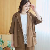 MD.BROWN | リネン混 カノコ半袖テーラードジャケット | coen【women】
