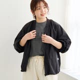 BLACK | 【撥水/UVカット】C.mt 遮熱ナイロンリップブルゾン | coen【women】