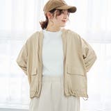 BEIGE | 【撥水/UVカット】C.mt 遮熱ナイロンリップブルゾン | coen【women】