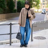 ライトメルトン ノーカラーミドルコート | coen【women】 | 詳細画像22 