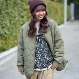 ノーカラー撥水キルティングブルゾン オーバーサイズ  | coen【women】 | 詳細画像1 