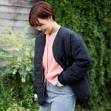 ノーカラー撥水キルティングブルゾン オーバーサイズ  | coen【women】 | 詳細画像10 