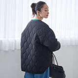 ノーカラー撥水キルティングブルゾン オーバーサイズ  | coen【women】 | 詳細画像15 