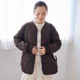 ノーカラー撥水キルティングブルゾン オーバーサイズ  | coen【women】 | 詳細画像23 