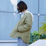 ノーカラー撥水キルティングブルゾン オーバーサイズ  | coen【women】 | 詳細画像31 