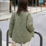 ノーカラー撥水キルティングブルゾン オーバーサイズ  | coen【women】 | 詳細画像34 