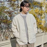 ノーカラー撥水キルティングブルゾン オーバーサイズ  | coen【women】 | 詳細画像4 