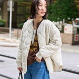 ノーカラー撥水キルティングブルゾン オーバーサイズ  | coen【women】 | 詳細画像7 