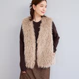 BEIGE | カーリーシャギーファーベスト | coen【women】