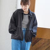 BLACK | 【撥水】シアーリップナイロンスタンドブルゾン | coen【women】