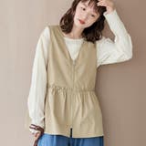 ペプラムジップベスト | coen【women】 | 詳細画像7