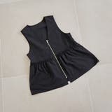 BLACK | ペプラムジップベスト | coen【women】