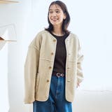 リバーシブル ノーカラーコーデュロイブルゾン | coen【women】 | 詳細画像16 