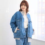 ノーカラーデニムジャケット | coen【women】 | 詳細画像18 