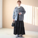 ノーカラーデニムジャケット | coen【women】 | 詳細画像2 