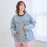 ノーカラーデニムジャケット | coen【women】 | 詳細画像8 