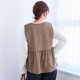 リネンライク ペプラムジップベスト | coen【women】 | 詳細画像11