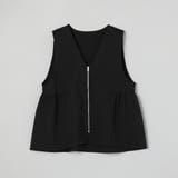 リネンライク ペプラムジップベスト | coen【women】 | 詳細画像18