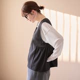 リネンライク ペプラムジップベスト | coen【women】 | 詳細画像5