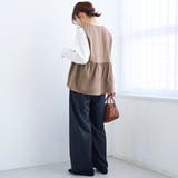 リネンライク ペプラムジップベスト | coen【women】 | 詳細画像9