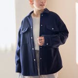 NAVY | メルトン中綿CPOジャケット | coen【women】