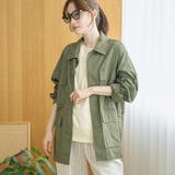 OLIVE | コットンリップストップ サファリジャケット | coen【women】