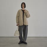 【定番】ノーカラー撥水キルティングブルゾン(WEB限定カラーあり インフルエンサ… | coen【women】 | 詳細画像17