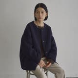 ライトメルトン ノーカラーミドルコート | coen【women】 | 詳細画像25