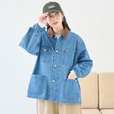 オーバーサイズ コーデュロイカラーデニムカバーオールジャケット | coen【women】 | 詳細画像1