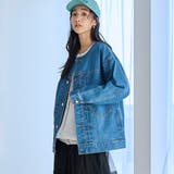 COBALT | デニムノーカラージャケット | coen【women】