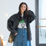 レザーライクシャツブルゾン | coen【women】 | 詳細画像2