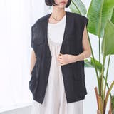 BLACK | シアーミリタリーベスト | coen【women】