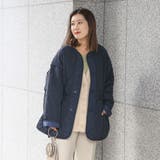 NAVY | ドロストでメリハリコーデ可能。キルティングジャケット# | coen【women】