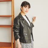 レザーライクライダースジャケット | coen【women】 | 詳細画像2