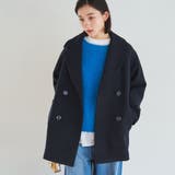 NAVY | エアーメルトンミドルPコート | coen【women】